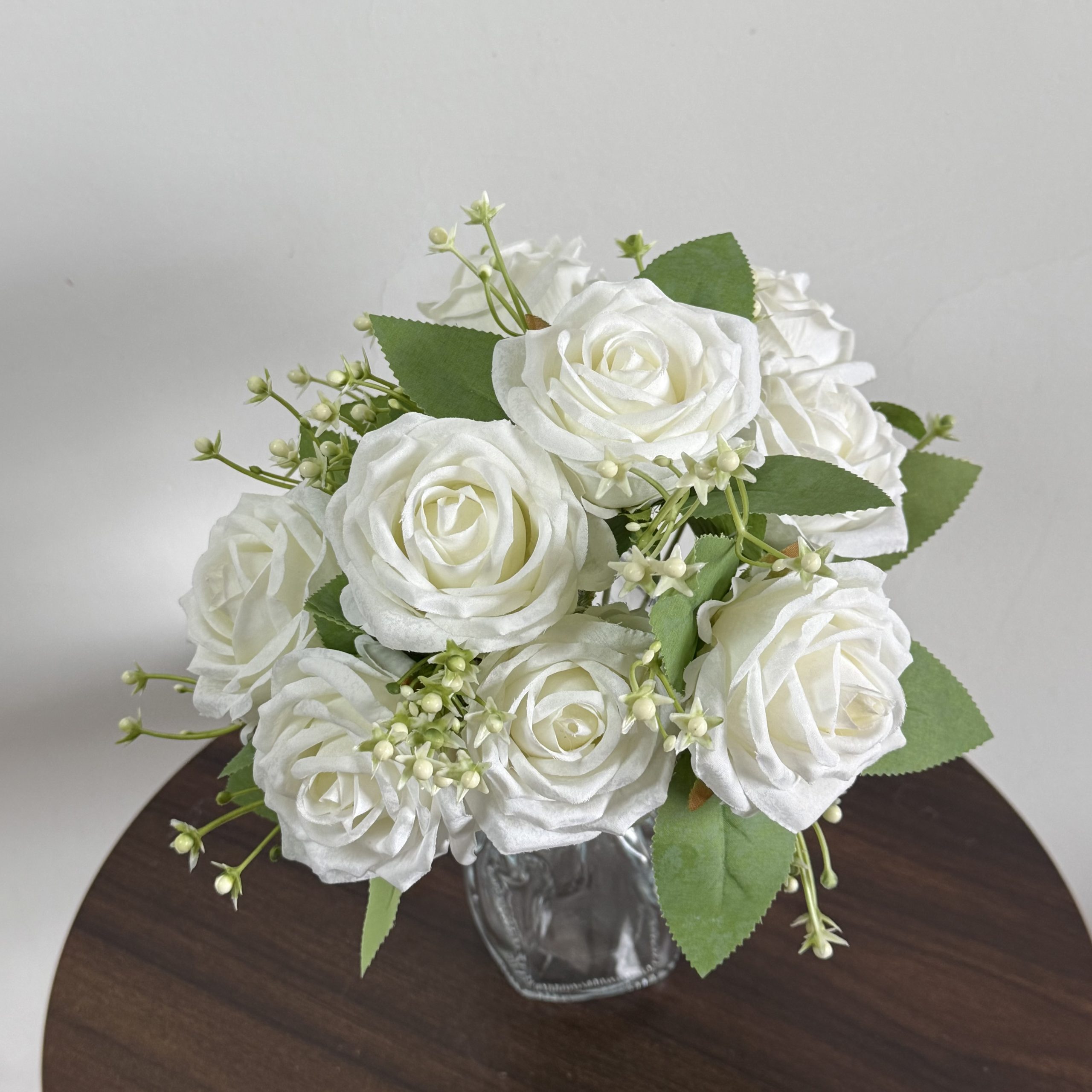 30cm 9-head artificial rose