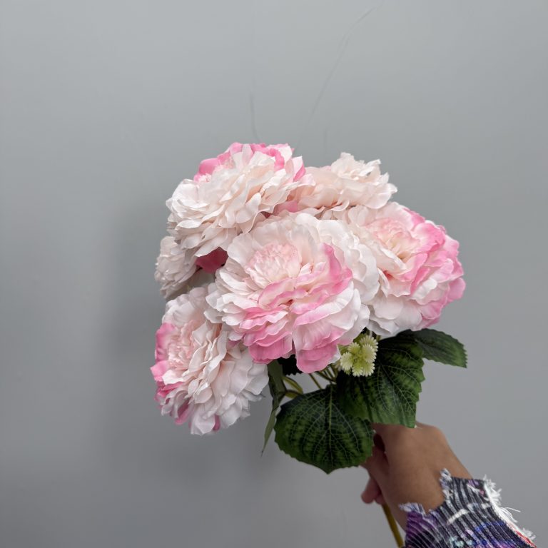 7-Head Peony artificial flower stem